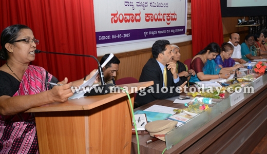 Addressing a hearing of representatives of women organisations, NGOs, Sthree Shakti members here, on March 4,   M C Nanaiah, Chairman, Expert Committee, to recommend  amendments
